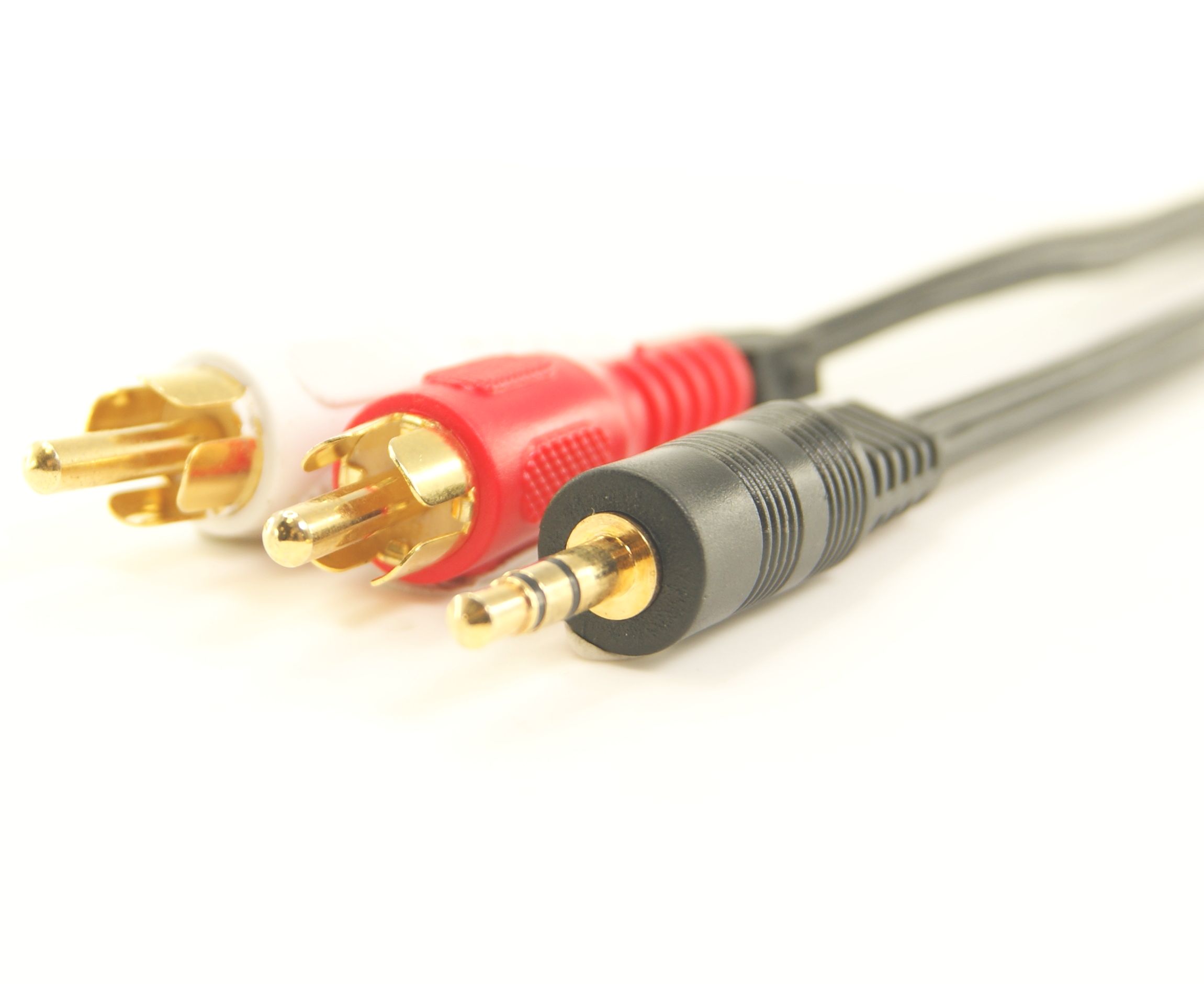 3.5mm Stereo Jack to 2 x RCA Phono Plugs Cable Lead 1.2m 24K Gold [2 Pack] 6026257004664 eBay