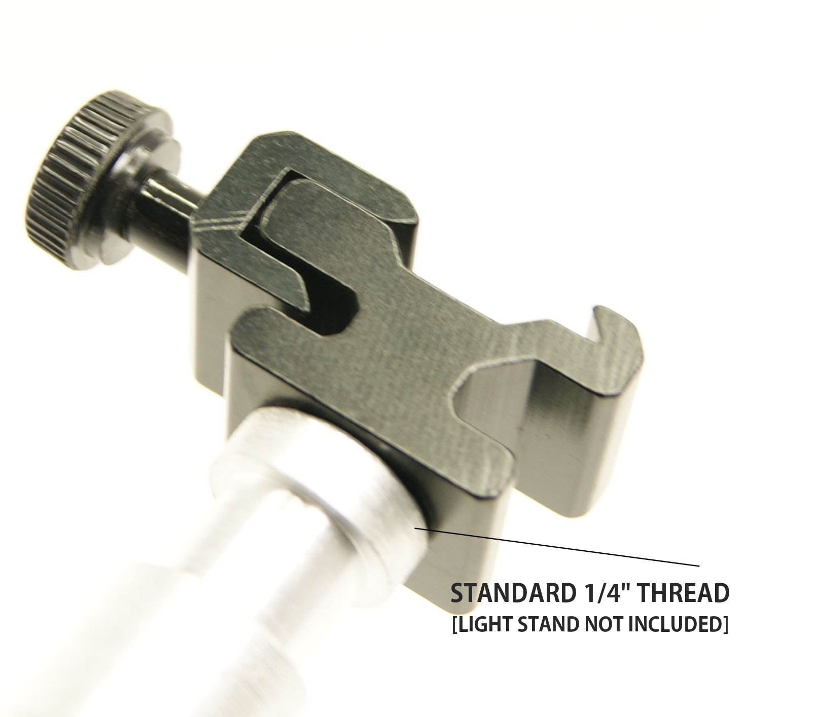 Adjustable Speedlite Cold Shoe 1/4 Screw to Flash Hot Shoe Mount