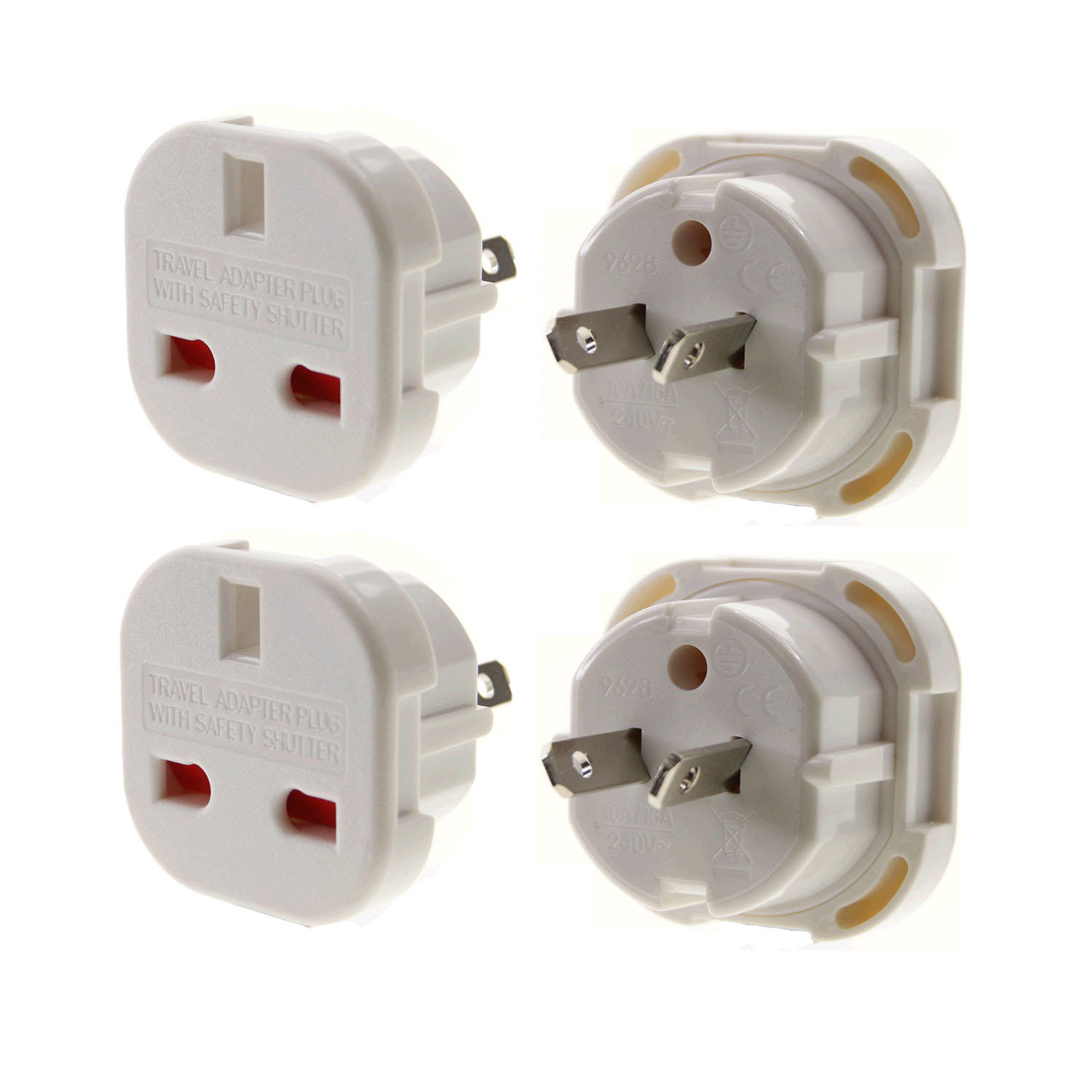 2x UK to AUS Australia New Zealand Tourist Travel Plug Power Mains